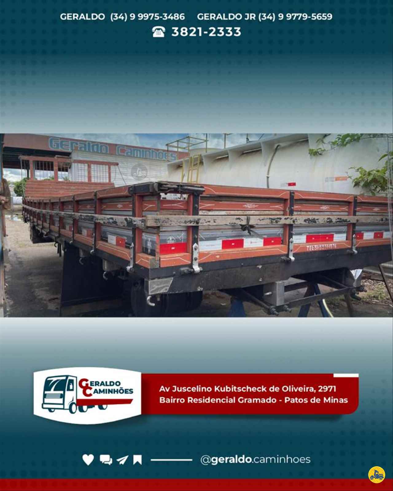 CARROCERIA SOBRE CHASSI  TRUCK CARGA SECA Geraldo Caminhões PATOS DE MINAS MINAS GERAIS MG